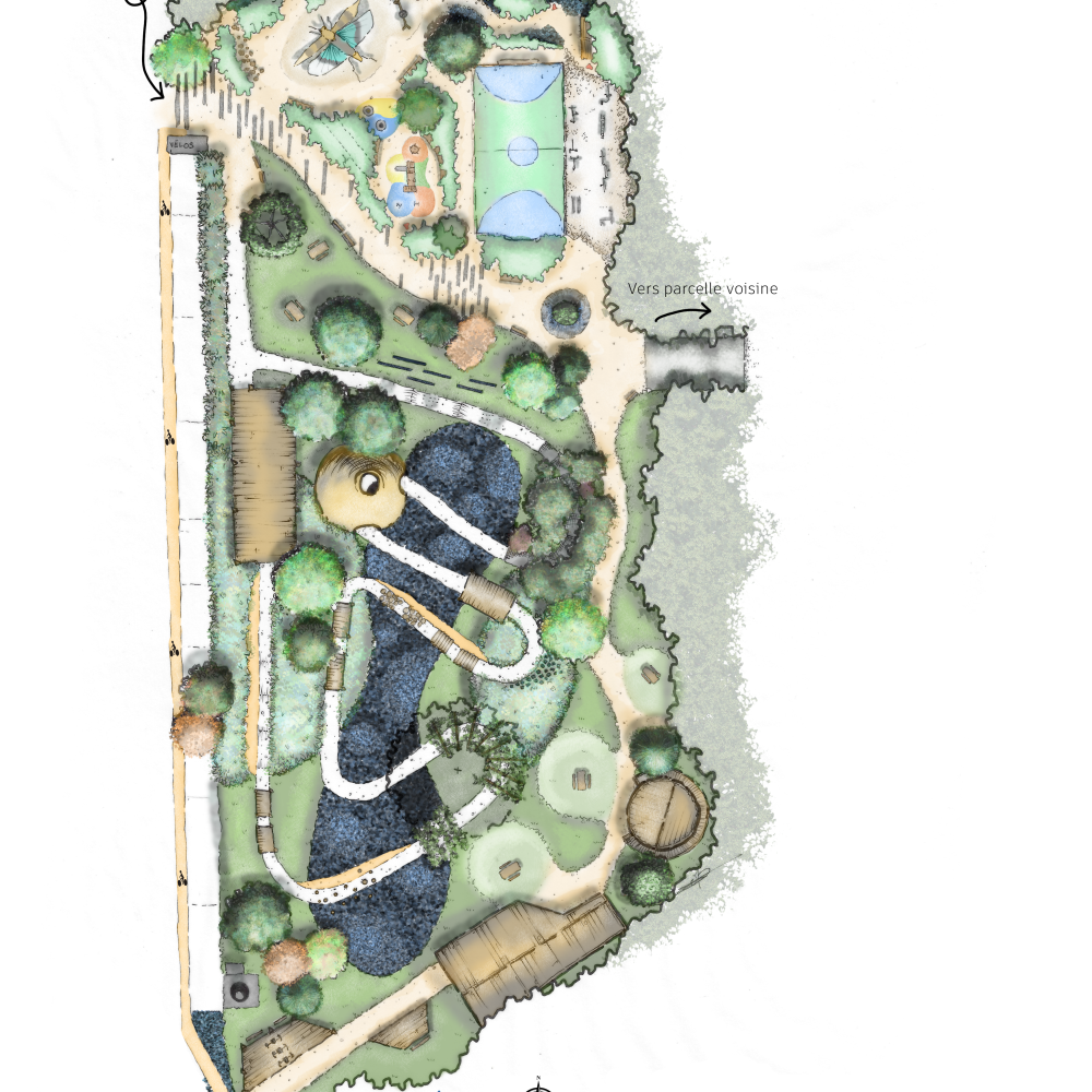 Plan de masse parc public trélazé