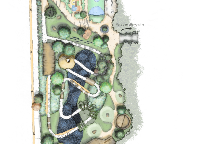 Plan de masse parc public trélazé