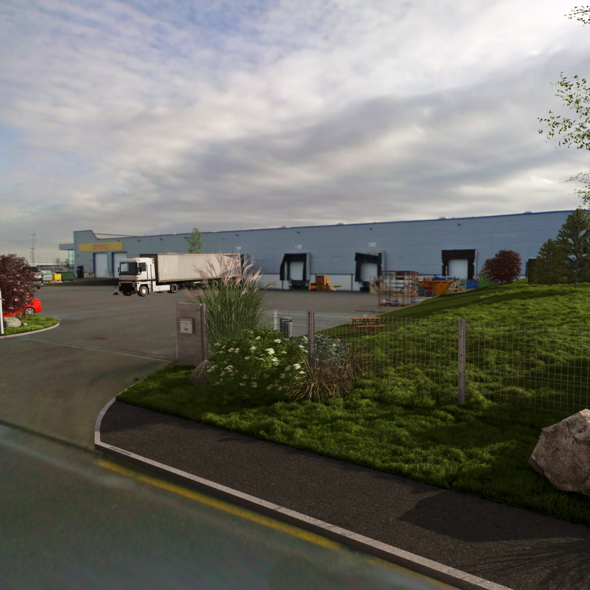 Végétalisation ext. entreprise